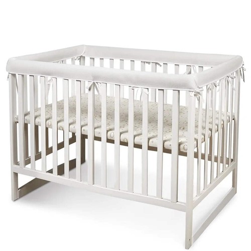 White 4pcs crib rail - white,